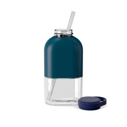 Schlanke Tritan -Wasserflasche 350 ml blau Abgrund / Mitternacht blau