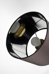 Lampenschirm Stoff dunkelgrau/ innen silber Schirm 20/20/16