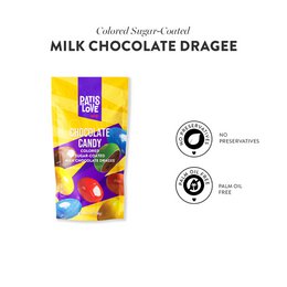Milk Chocolate Dragee – Colored Sugar-Coated Milk Chocolate Dragee