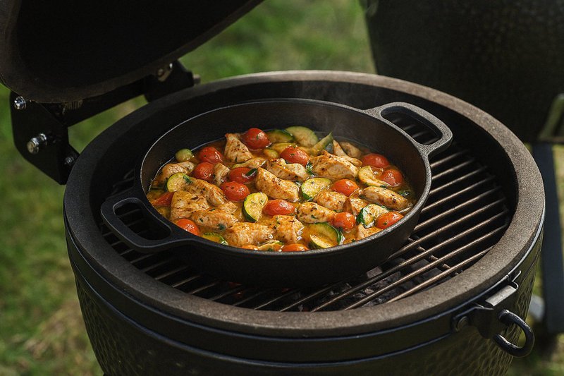 Panna da porzione in ghisa Ø 20 x 4 cm - ghisa ghisa per ogni barbecue - nero