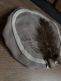 Pete hat - Beige with gold bow