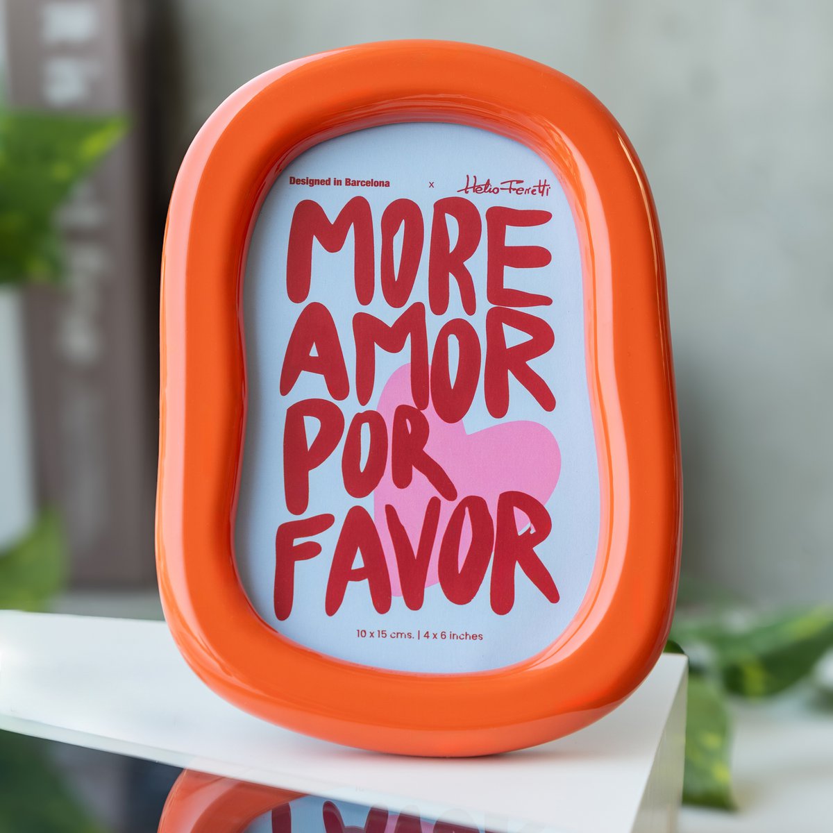 ORANGE GLOSSY PHOTO FRAME HF