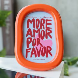 ORANGE GLOSSY PHOTO FRAME HF