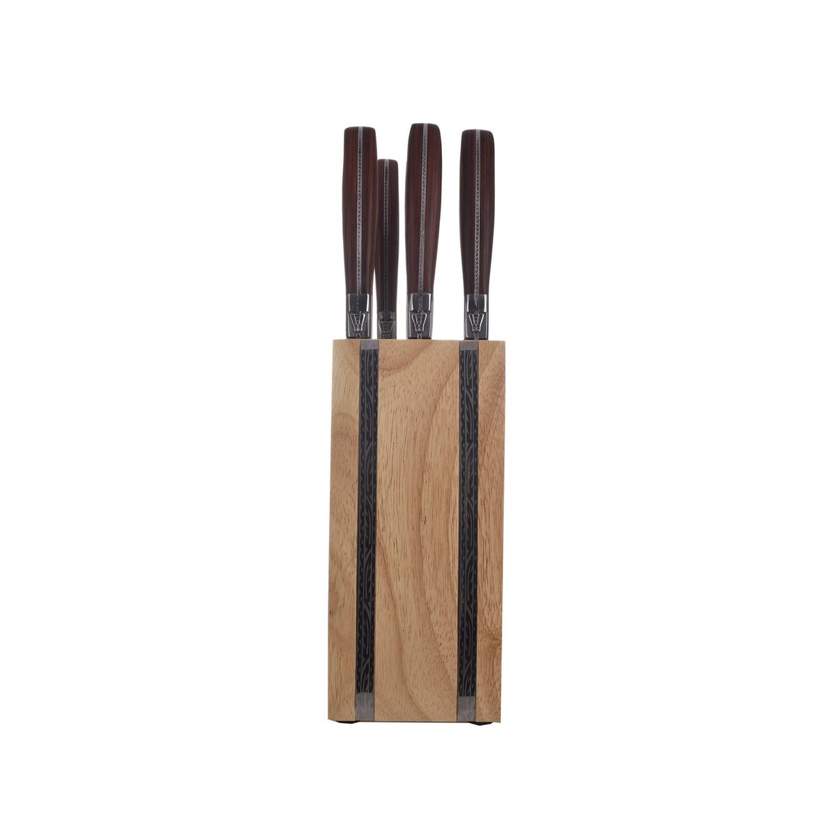 Blok med 4 Laguiole Heritage kokkeknive