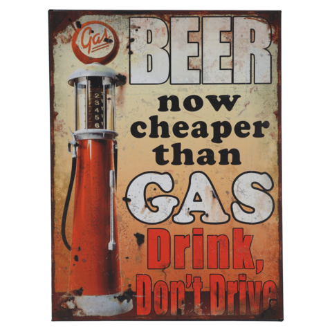 Dekorativer Bier-/Gastisch aus Blech 30x40
