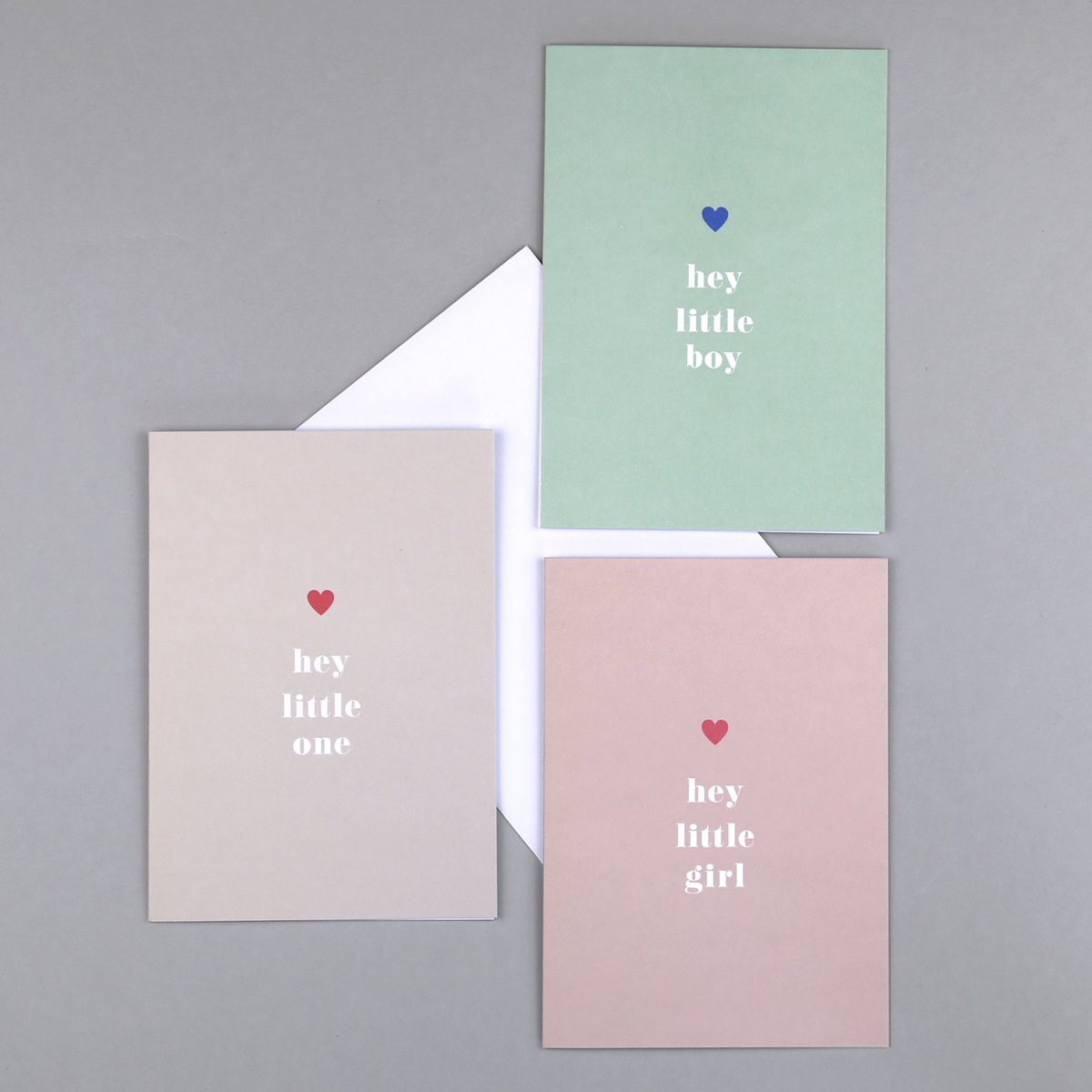 Geburtskarte Herz Tessa Beige