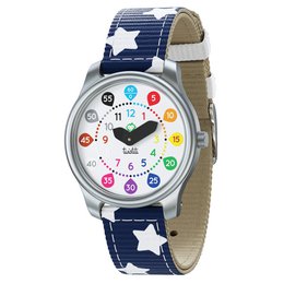 Twistiti - Educational Children Watch for 6+ with NUMBERS Dial, Waterproof 50M, Easy Change Strap - Stars