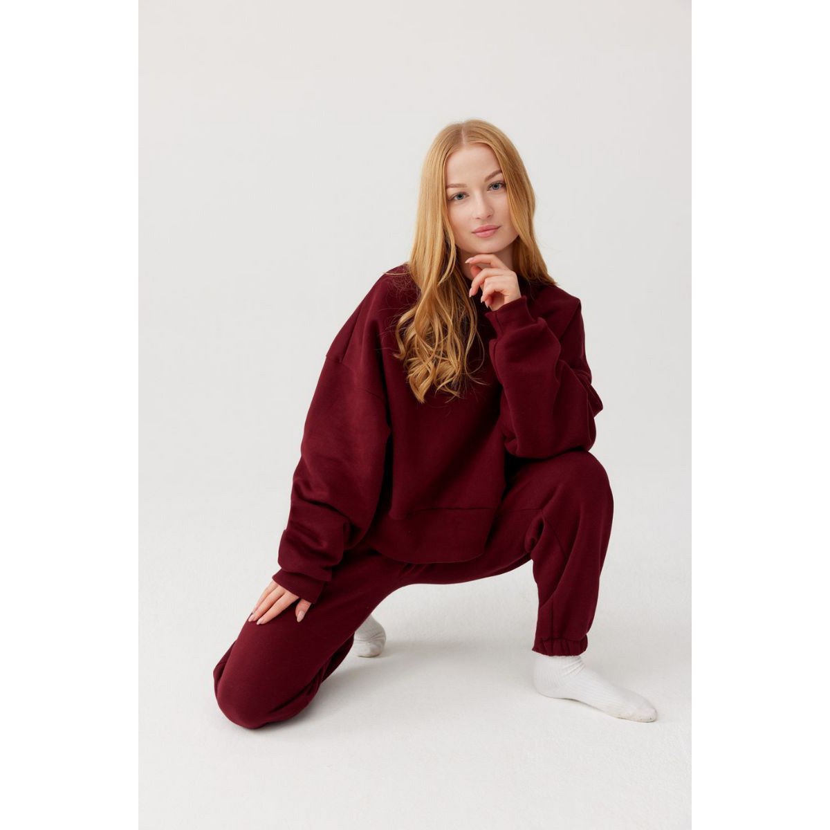 RUBI sweatpants - cotton - burgundy