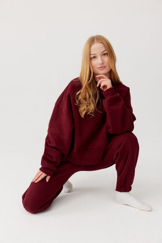 RUBI sweatpants - cotton - burgundy