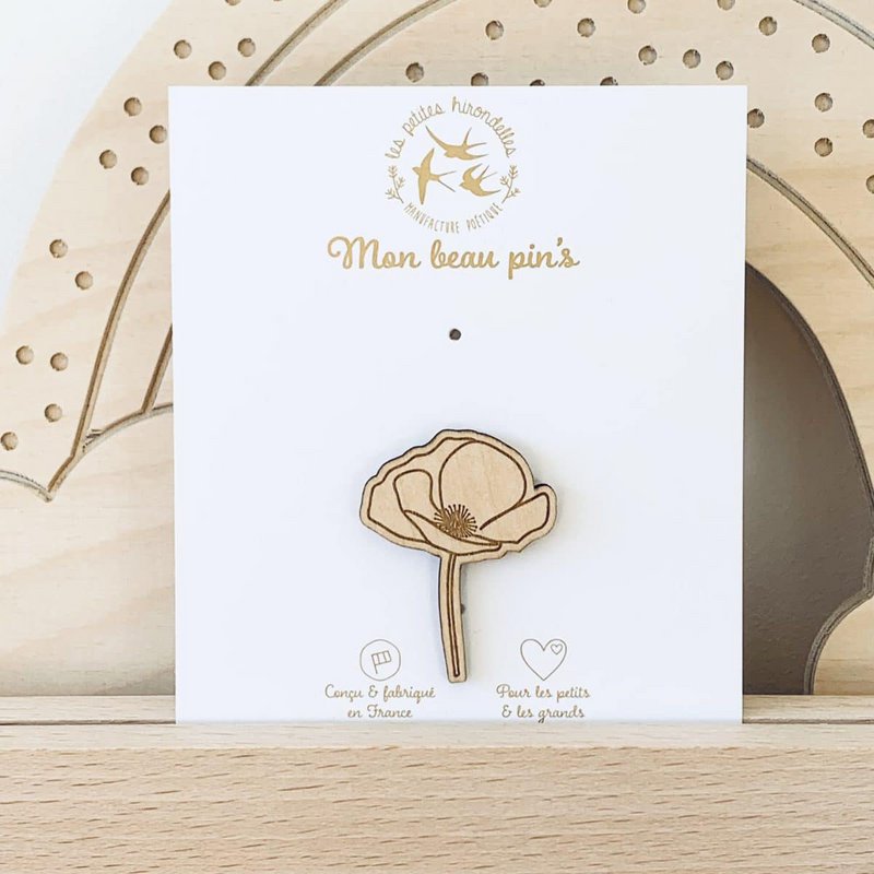 Wooden pins - Poppy