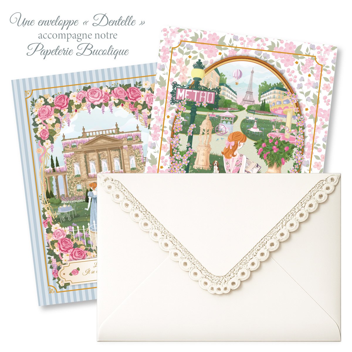 Carte postale A6 - Rosa Garden - Bridgerton