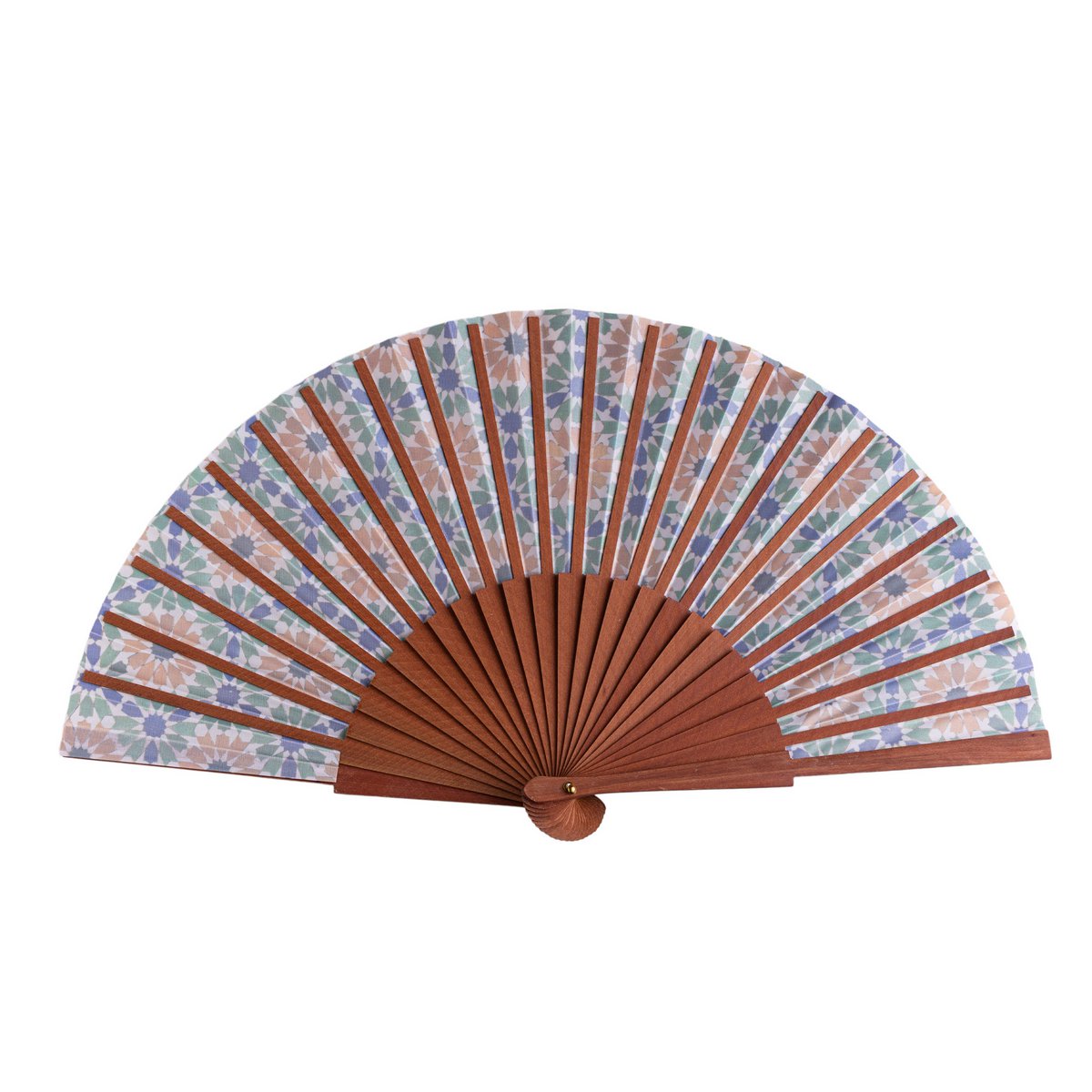 Eight-Point Star Satin Hand Fan Layl 23 cm