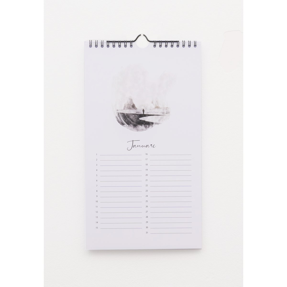 Birthday Calendar Watercolor Abstract Design