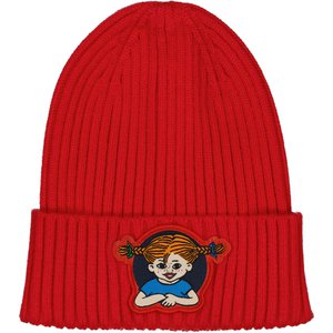 Gebreide Muts Pippi Langkous Rood