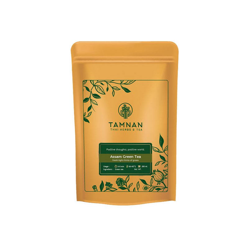 Assam grøn te - premium løs te