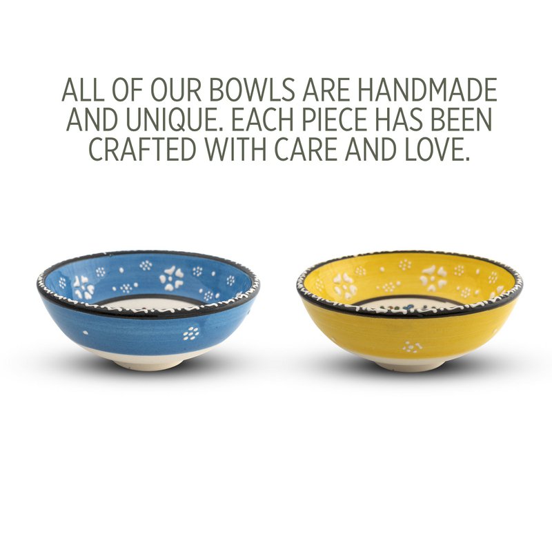 Set di ciotole decorative in ceramica da 2/4- 12 cm fatte a mano