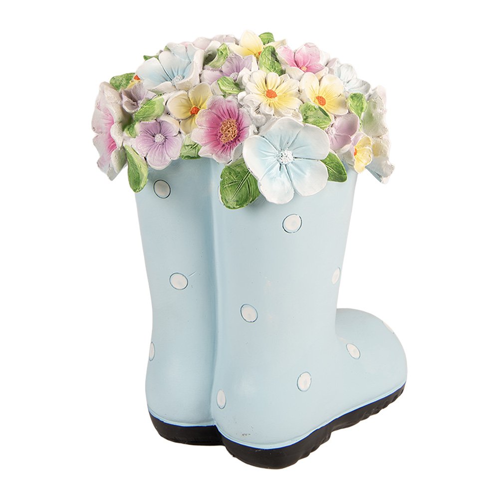Dekorationsbild Stiefel 20x18x26 cm Blauer Kunststoff