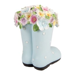 Dekorationsbild Stiefel 20x18x26 cm Blauer Kunststoff