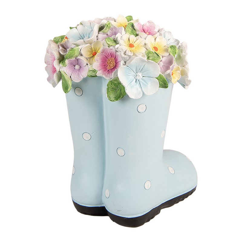 Dekorationsbild Stiefel 20x18x26 cm Blauer Kunststoff