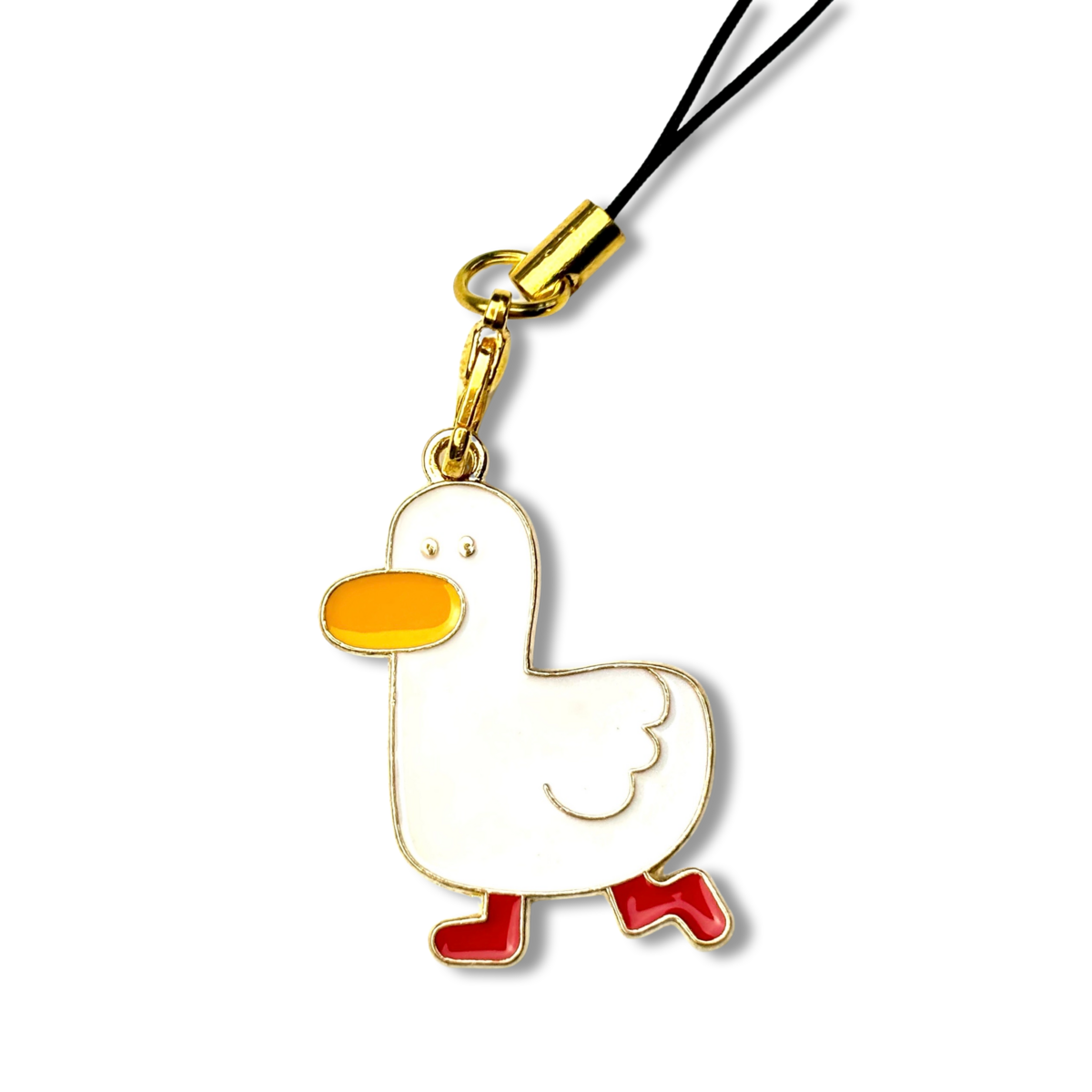 Schlüsselanhänger aus Metall mit Ente