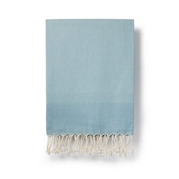 Soft, absorbent hammam towel in multiple colors including petrol, black, denim, teal, and grey. Features a fringed design for a stylish look.