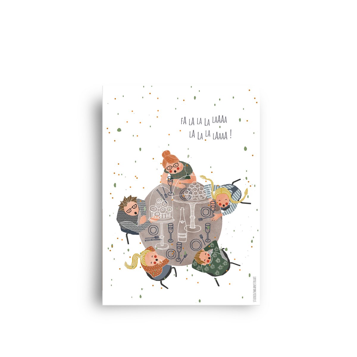 Postkarte - Serie 'Weihnachten' - 'Fa la la la laaaa'