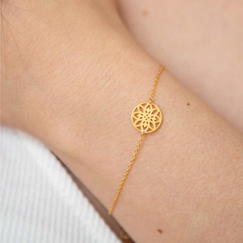 Mandala armbånd i guld