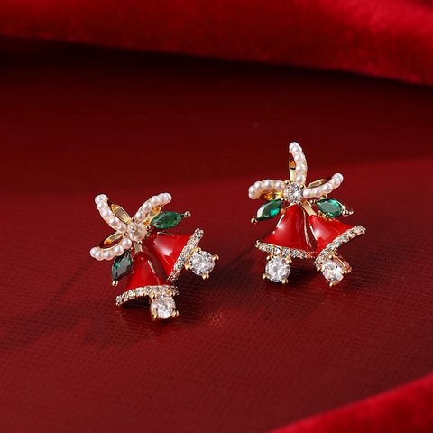 Christmas Red Bell Earrings