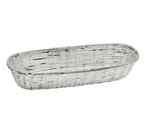 EDZARD basket bread basket baguette, long, narrow, noble silver-plated, tarnish-resistant, 13 x 34 cm