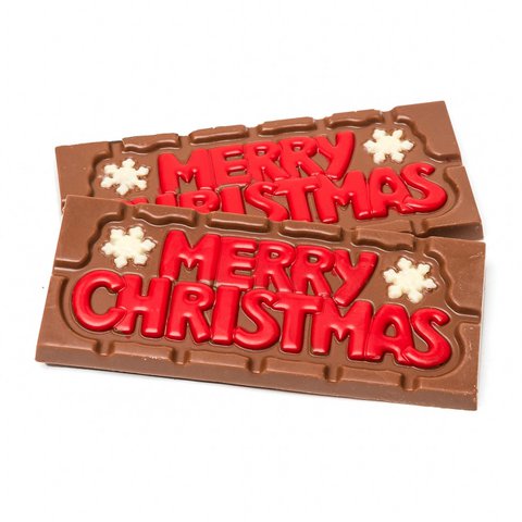 Chocoladereep ''Merry Christmas'' (melk) 45 Grs