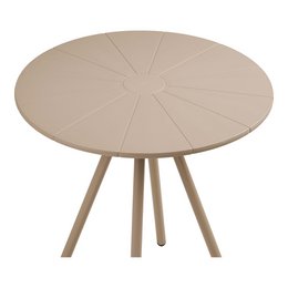 Barletta Bistro table, polypropylen/steel, taupe, ø70x73,5 cm