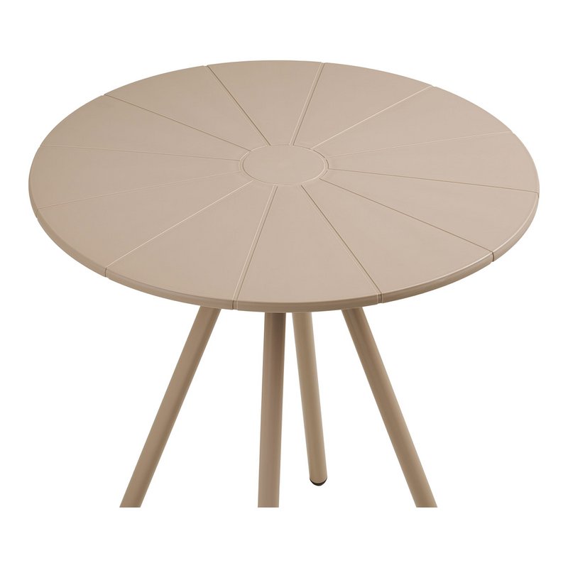 Barletta Bistro table, polypropylen/steel, taupe, ø70x73,5 cm