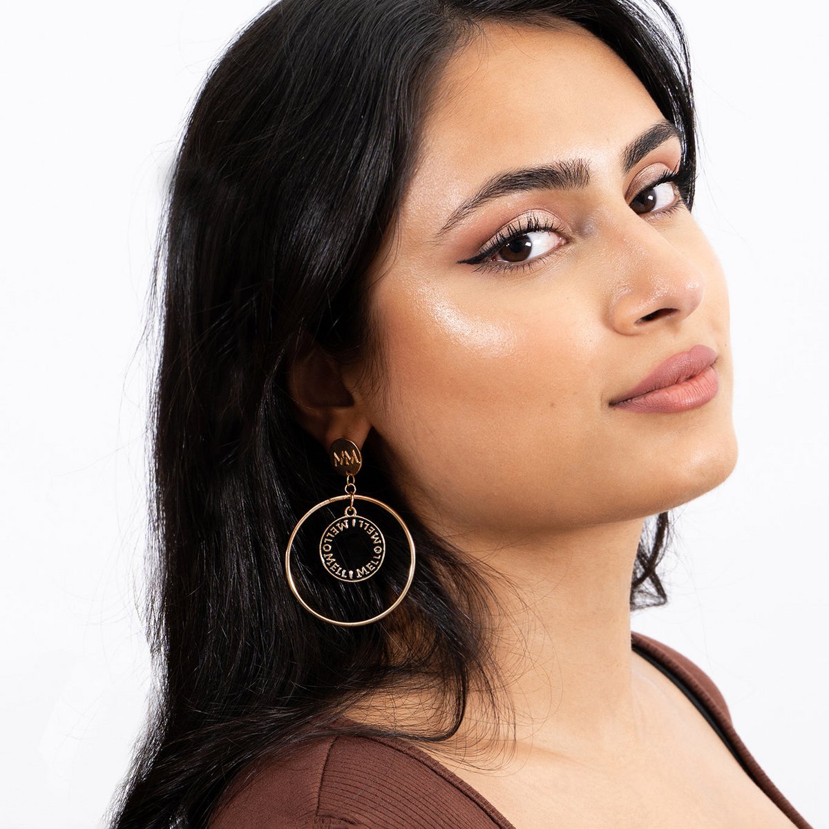 Melli Mello Coin in Hoop Oorbellen Goud