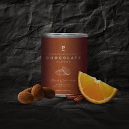 12x Almond - Dark Chocolate with Cinnamon & Orange - Mini 60g