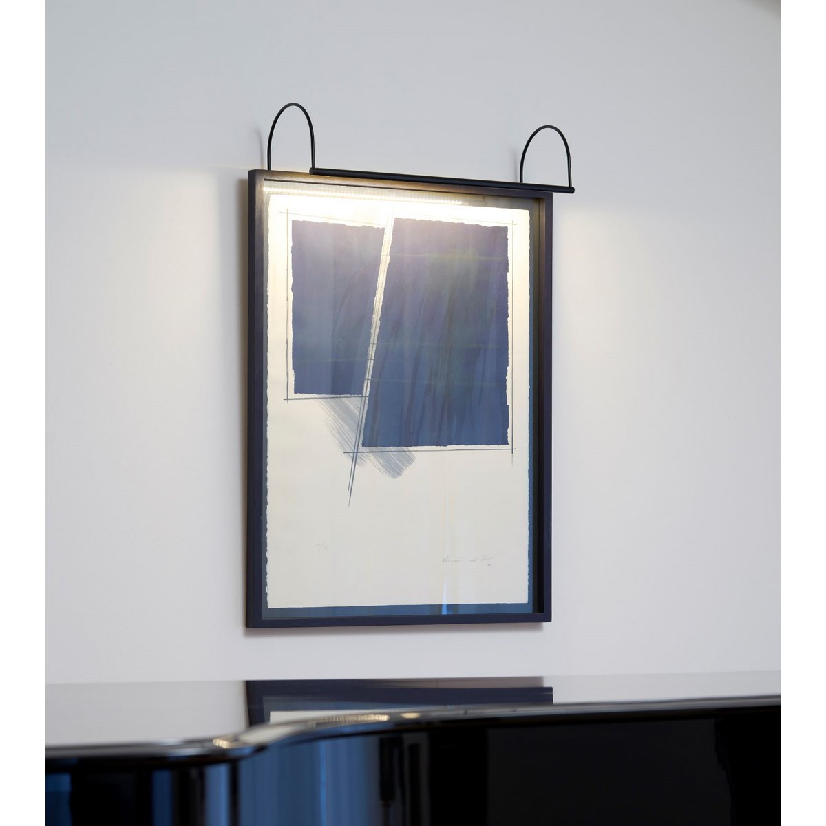 Clarus picture light LED made of brass / type 17 - 170 mm discharge / 2700 Kelvin / handmade in Germany