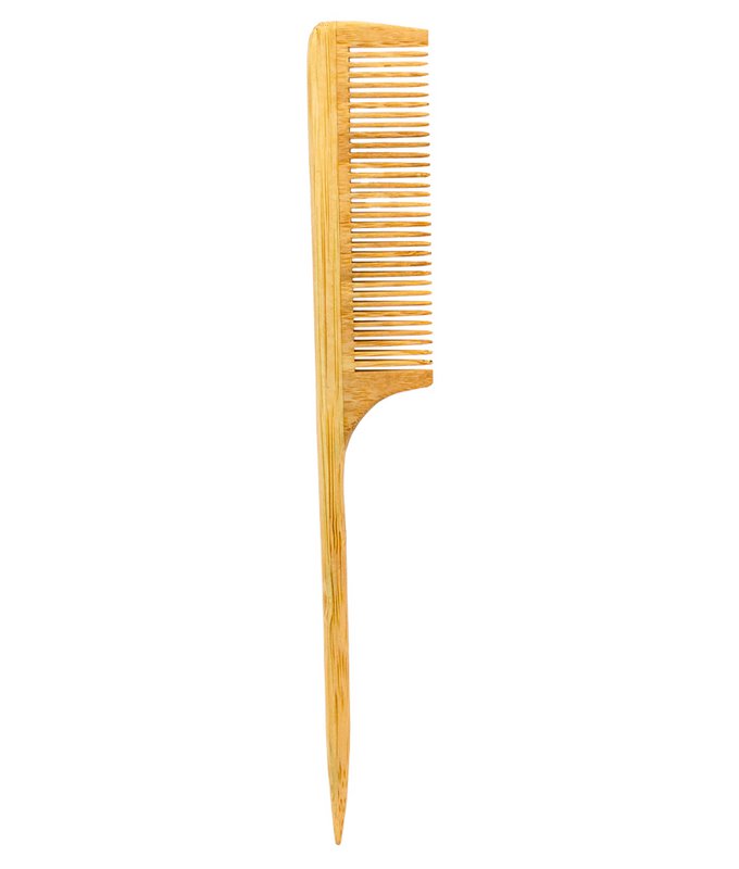 Pettine a coda di bambù | Pettine separatore per capelli Zero Waste senza plastica