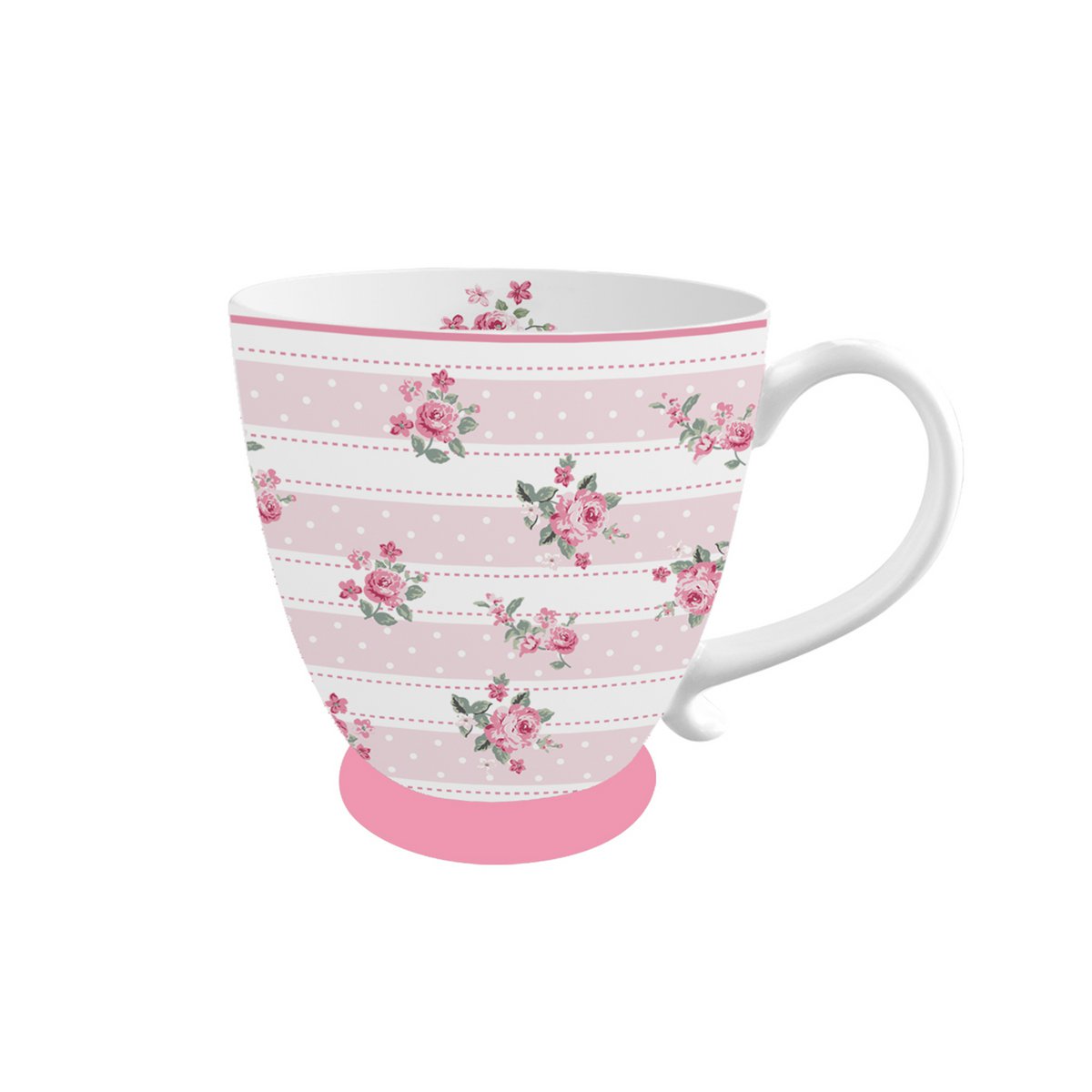 Kubek porcelanowy Bella paski 430 ml Isabelle Rose