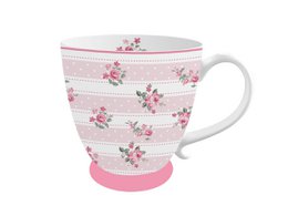 Kubek porcelanowy Bella paski 430 ml Isabelle Rose