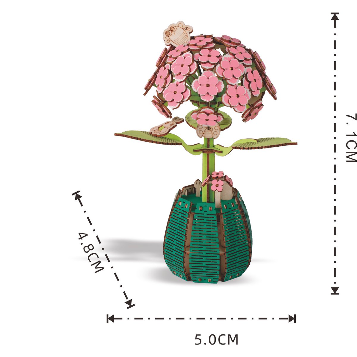 Wooden DIY DIY kit of a Hydrangea in a Pot