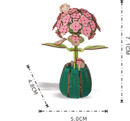 Kit DIY en bois d'un Hortensia en Pot