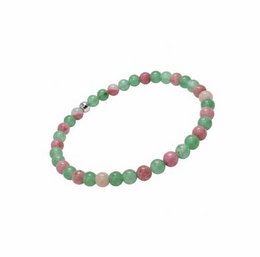 Women's bracelet Aventurine and Rhodochrosite 4 mm
