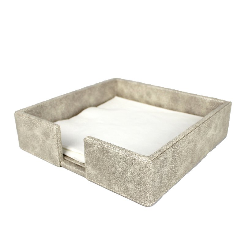 National Holder Square L de cuero sintético Ray Beige