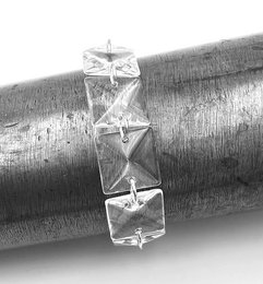Pulsera de cristal cuadrada