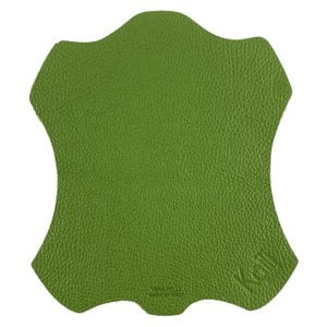 K0001EB | In Italien hergestelltes Mauspad aus echtem Vollnarbenleder mit Dollar-Maserung – grüne Farbe – Maße: 20 x 23 cm – Verpackung: TNT-Schlauchbeutel