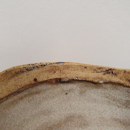 Tall small serving bowl approx. 20 cm x 9 cm (H) crockery, handmade, stoneware, unique, plate, creamy white, matt
