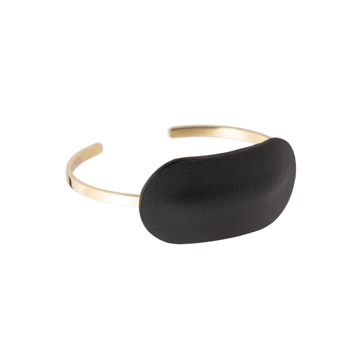 Bracelet manchette ovale noir