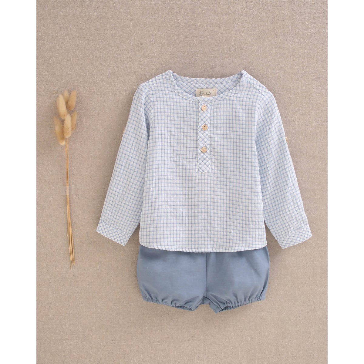 Set Baby Boy jasnoniebieska koszulka i szorty Vichy Vichy M19-21501394