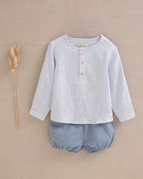 Set Baby Boy jasnoniebieska koszulka i szorty Vichy Vichy M19-21501394