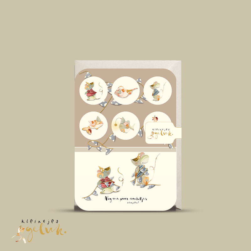Sticker countdown card mice