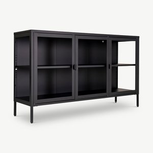 Darwin Sideboard - Black Steel & Glass doors
